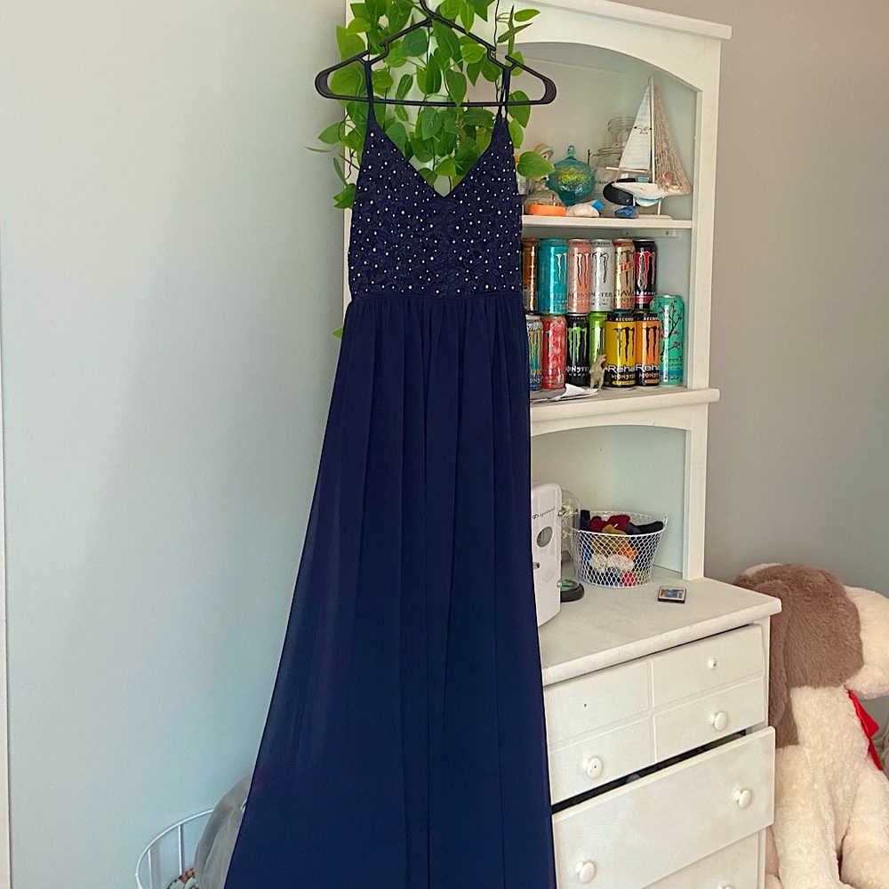 Navy blue prom dress